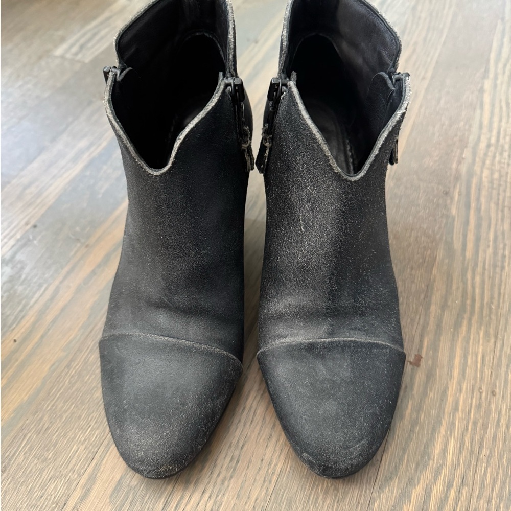 Rag & Bone Distressed Black Ankle Margot Booties